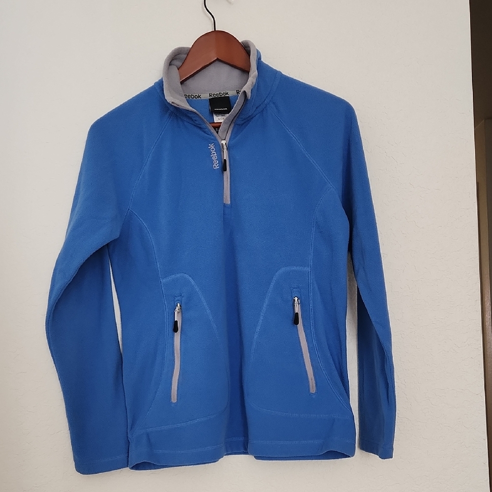 Reebok Women’s Royal Blue Zip-Up Fleece Pullover
